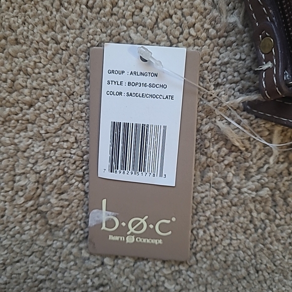 BOC Born Concept Arlington Saddle Chocolate Faux Leather Wallet - Picture 2 of 8